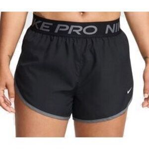 Nike Pro Dri-Fit Running Shorts Black Gray Trim Athletic Women’s Medium